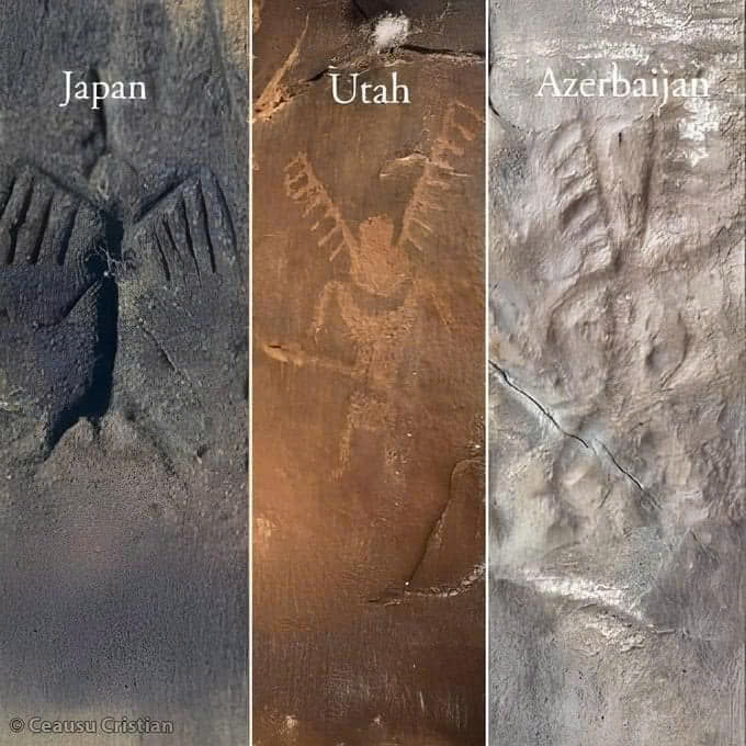 Deciphering Mysterious Icons: Winged Figures in Petroglyphs Across Cultures